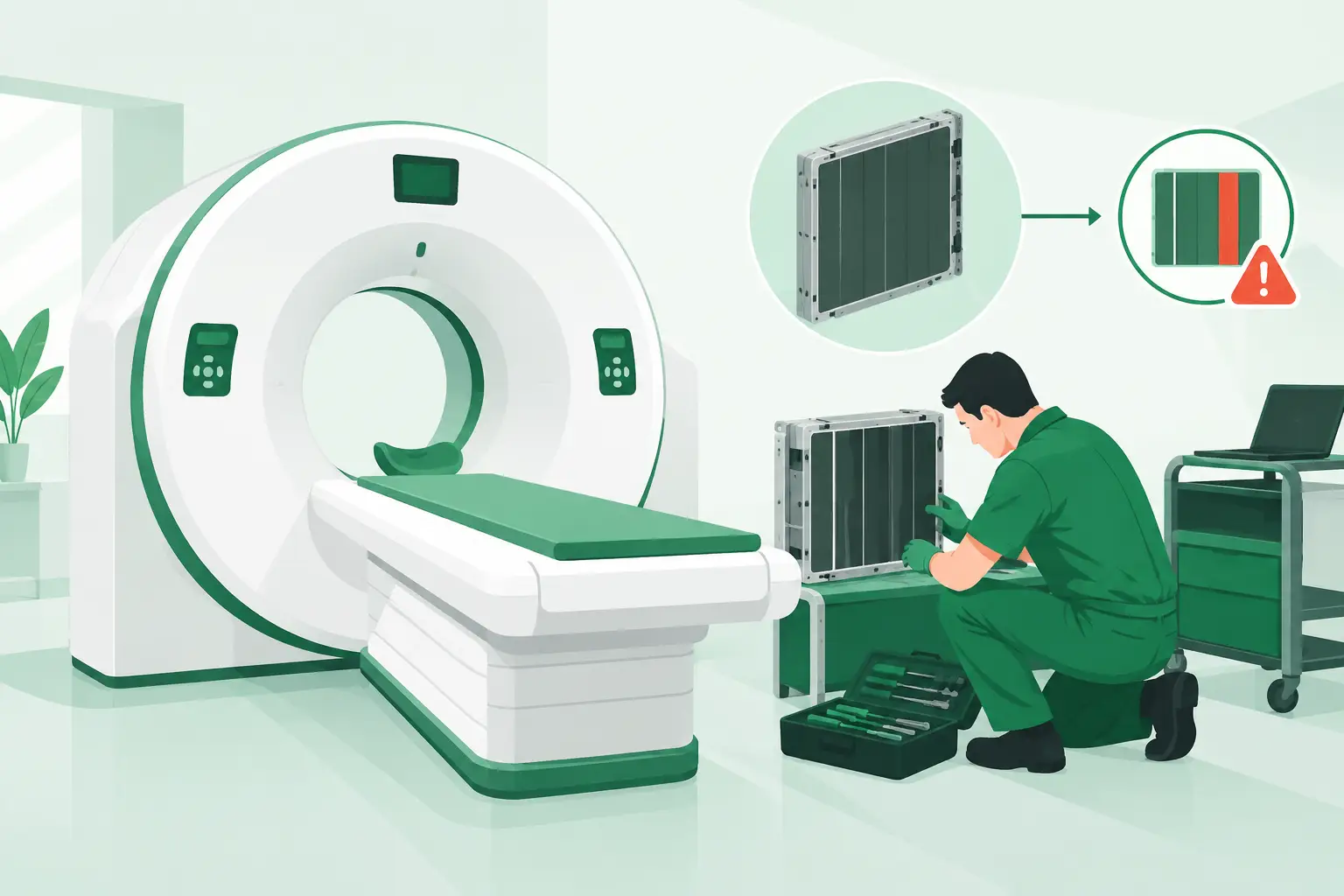 How CT Detectors Fail and What Service Teams Check