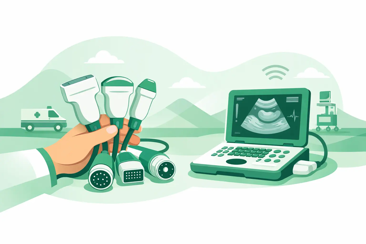 Ultrasound Connector Identification in the Field