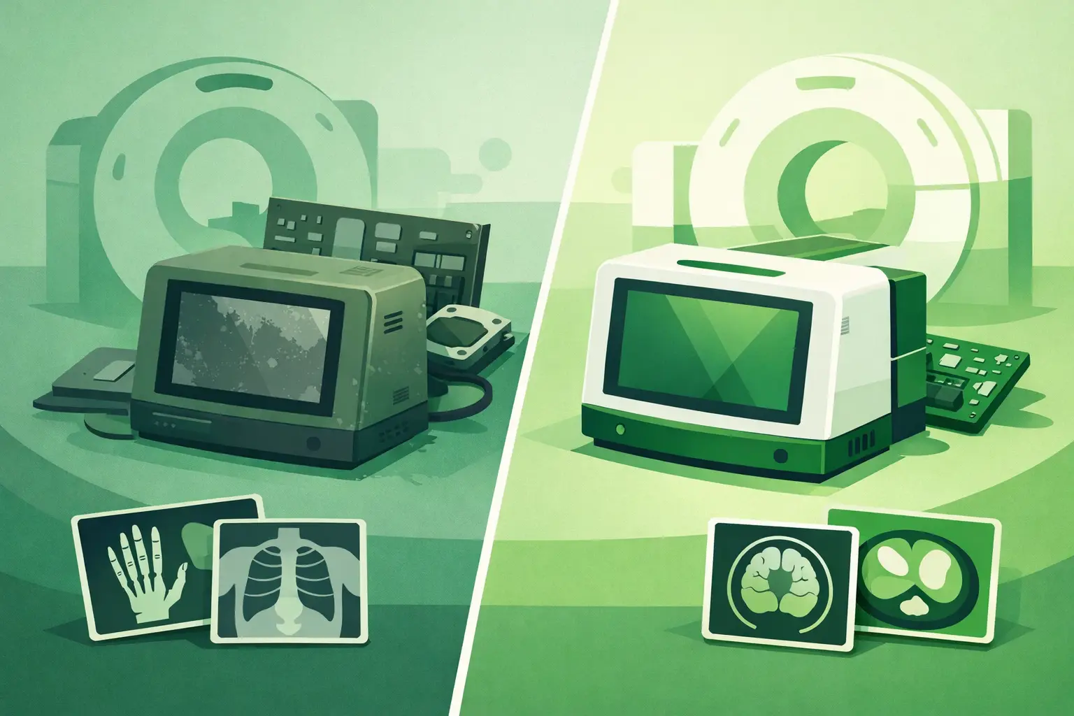 Used Versus Rebuilt Detectors for Imaging