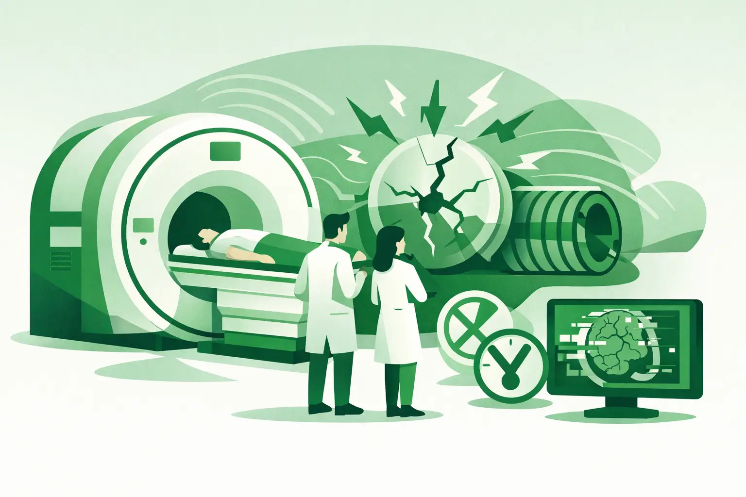 Why MRI Gradients Fail in Clinical Service